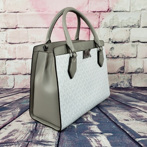 ⚠️SALE⚠️Michael Kors Mott LG Satchel SET White - Picture 2 of 13